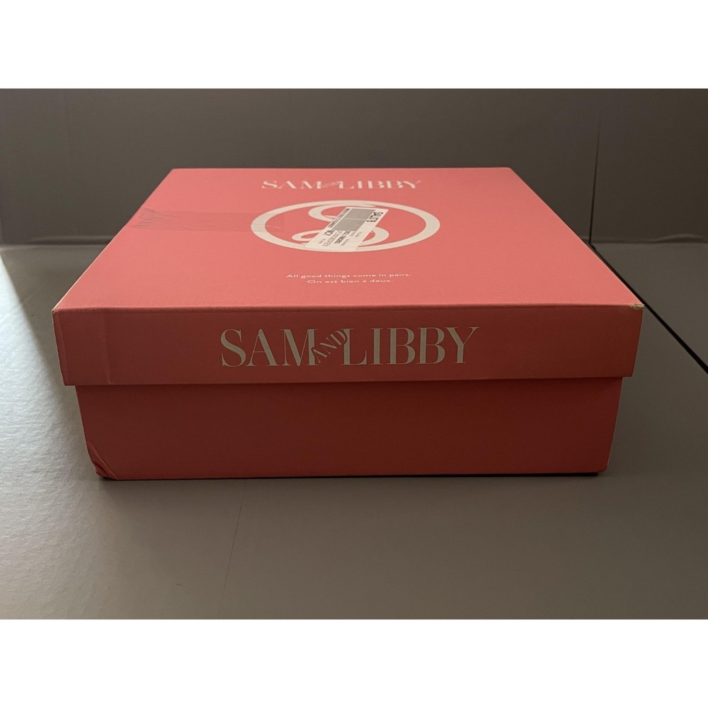 Sam & Libby Boots Womens Size 9.5 Red Yuliana Faux Leather Ankle Block Heel - Picture 6 of 8